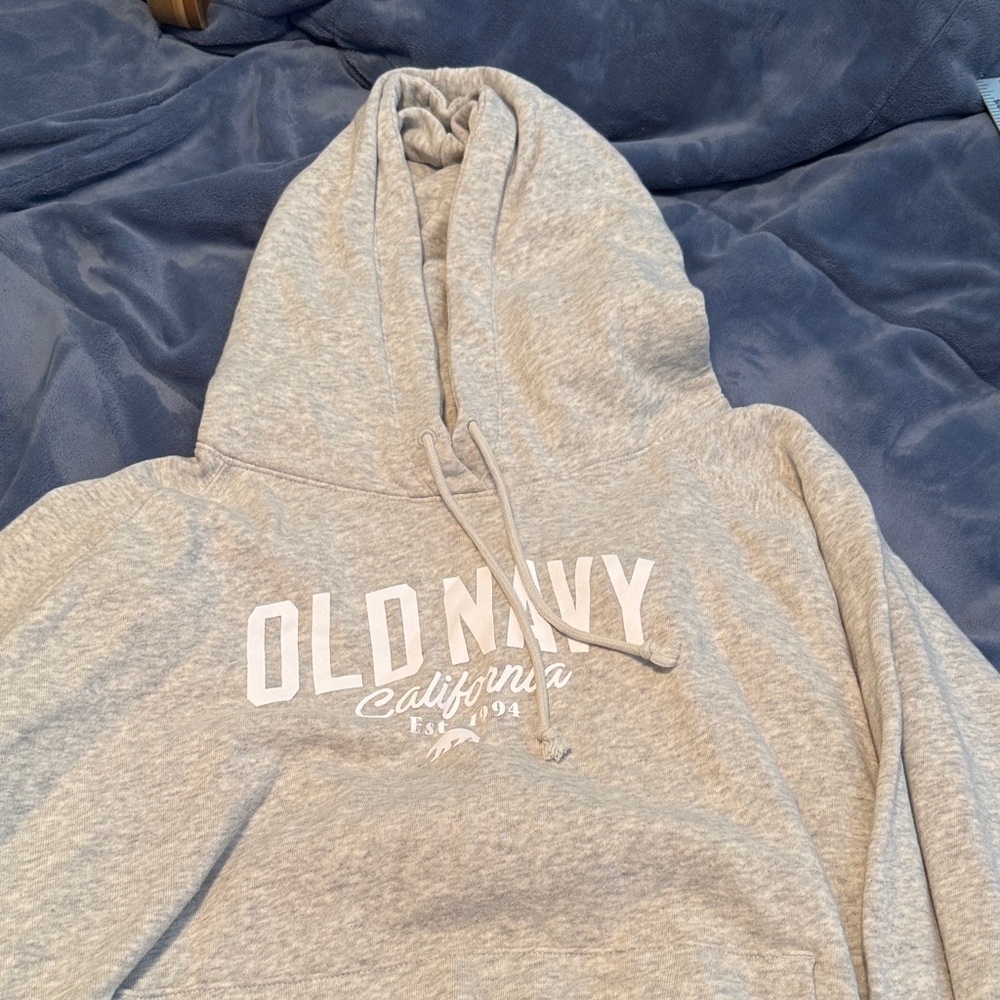 Old Navy Light Gray Pullover Hoodie